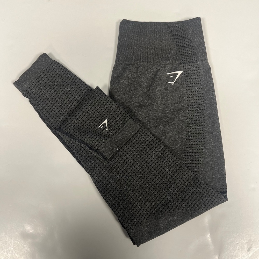 Gymshark Vital Seamless Leggings High Waisted Workout Gym Activewear Gray‎ Sz S*